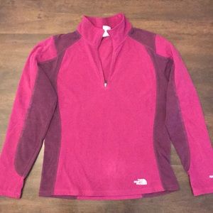 North Face Quarter Zip Fleece Size Medium